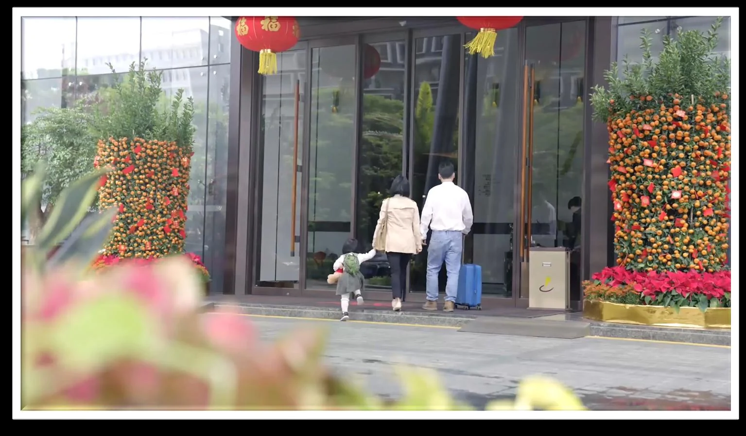 Delivery robot navigating a hotel environment